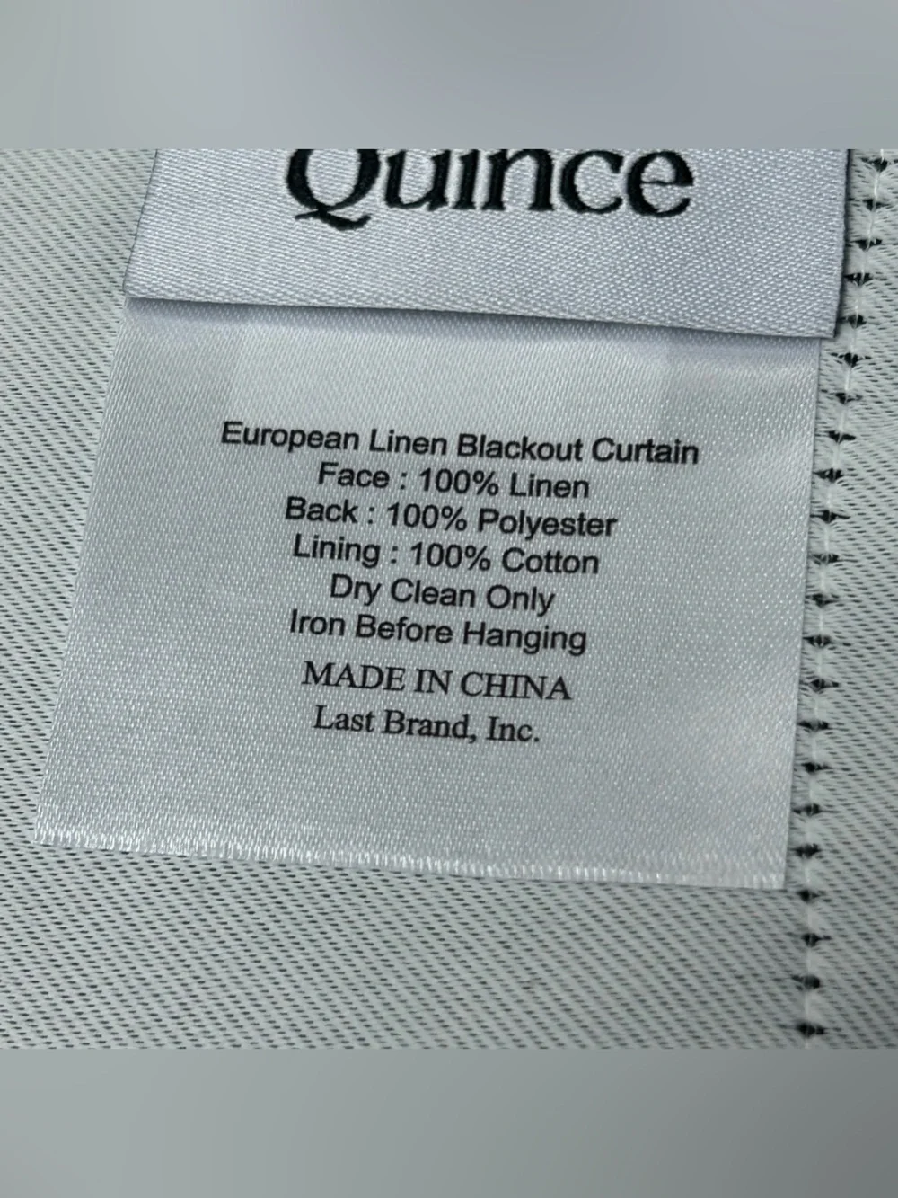NWT QUINCE Set Of 2 48x96 European Linen True Blackout Curtains Cream 9191